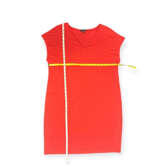 EILEEN FISHER Women’s Flame Red Sleeveless Lightweight Viscose Jersey Stretch Dr - Picture 7 of 7